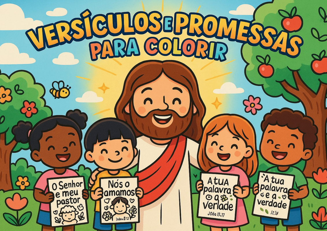 Livro de Colorir Cristão - Versículos e Promessas
